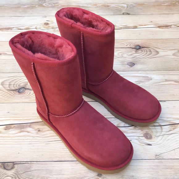 UGG Classic Short Suede Boots Sheepskin Lined - Picture 7 of 16